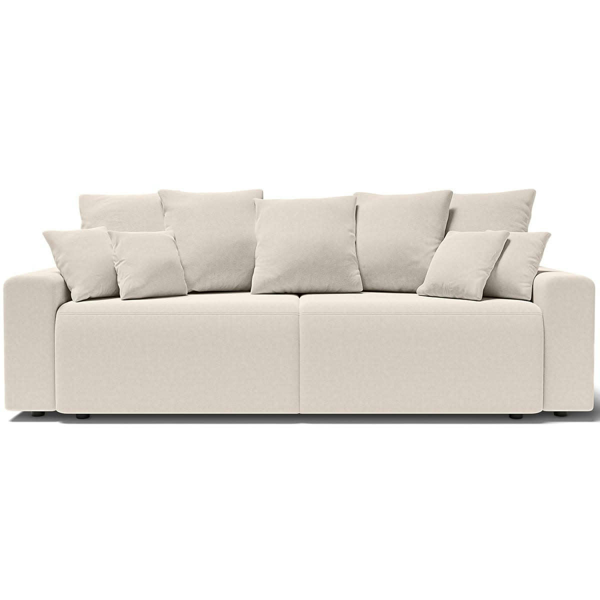 LUCIA - Canapé convertible 3 places en tissu chenille beige