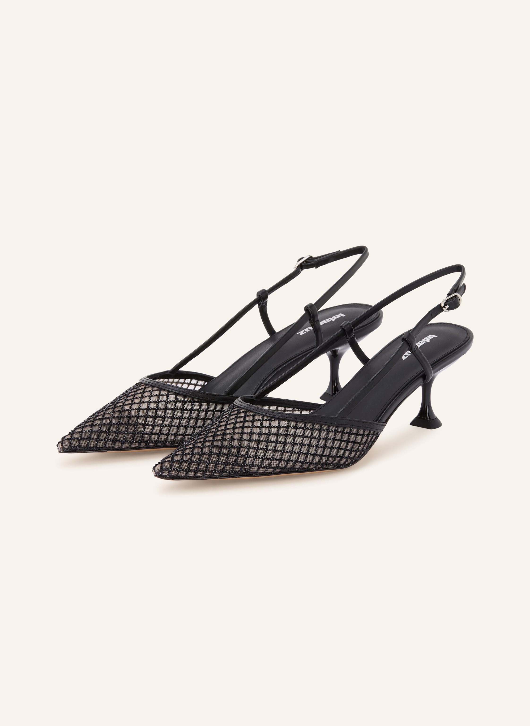 Lola Cruz Slingpumps RUBY 55 mit Schmucksteinen