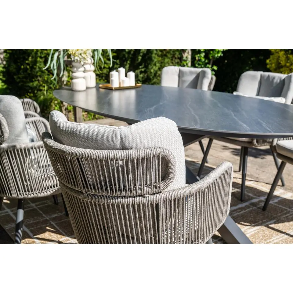 GI Linares rope dining tuinstoel - Carbon