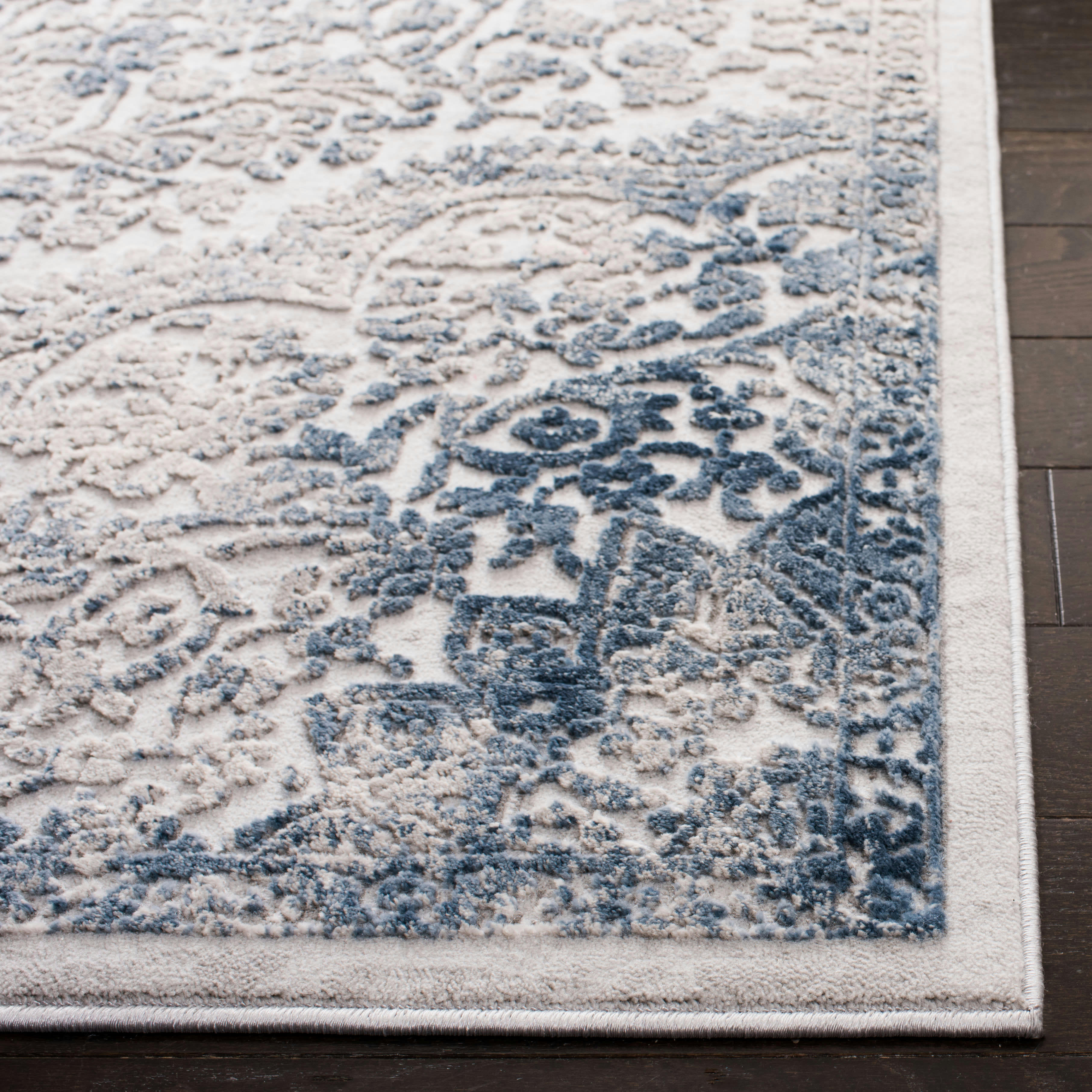 INVISTA - Tapis de salon interieur en gris & bleu, 160 x 229 cm