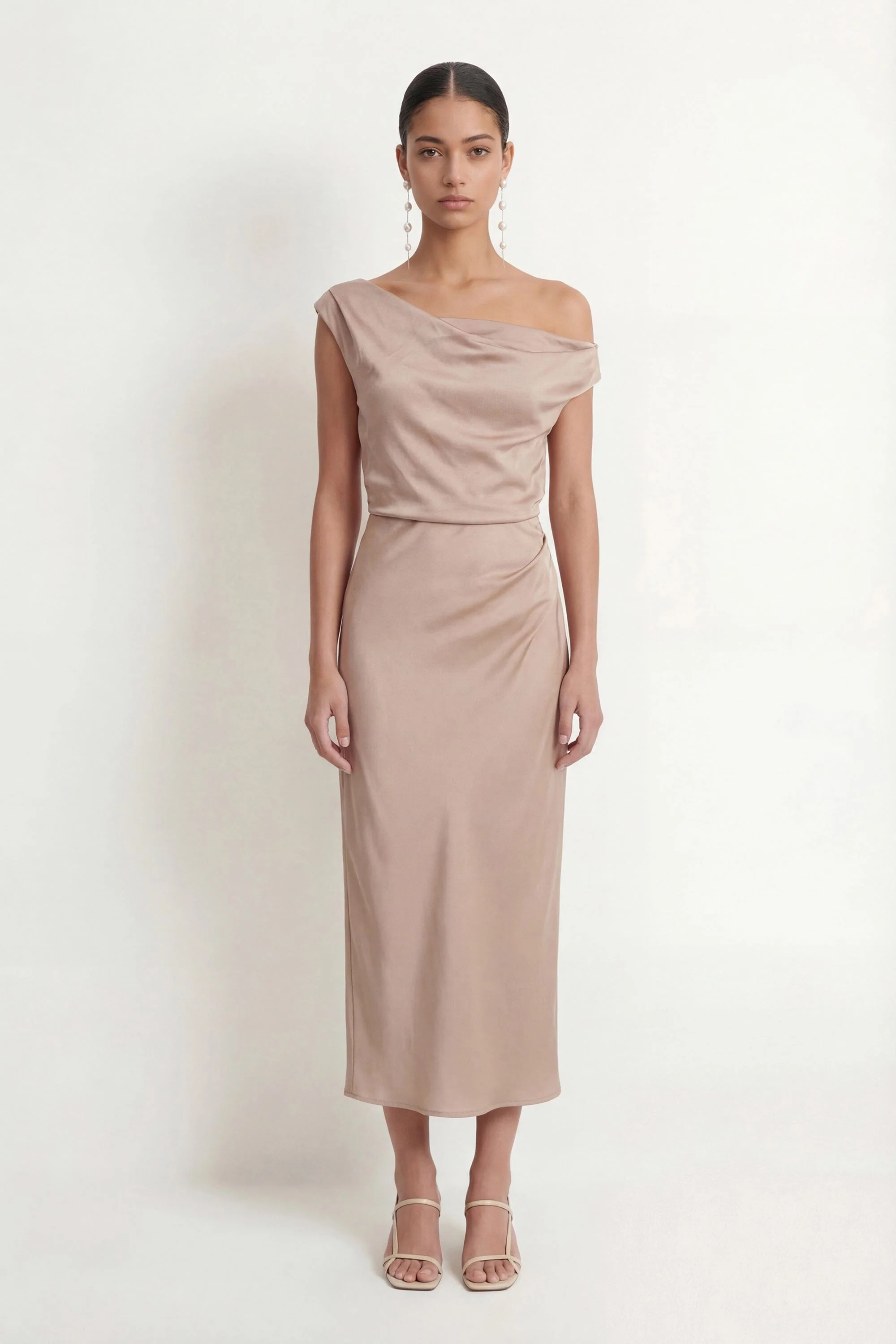 ROBE ASYMETRIQUE - CAPRI - ROSEE