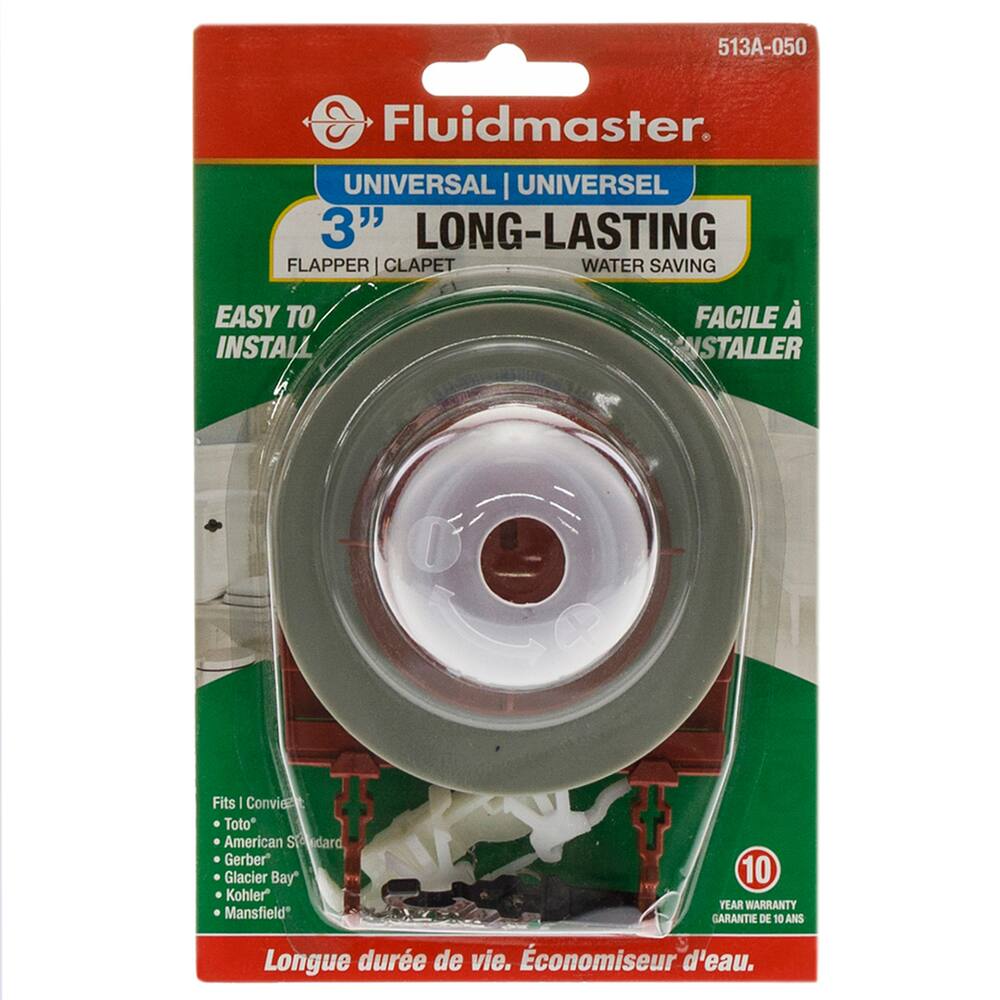 Fluidmaster Universal Adjustable Toilet Flapper, 3-in Diameter