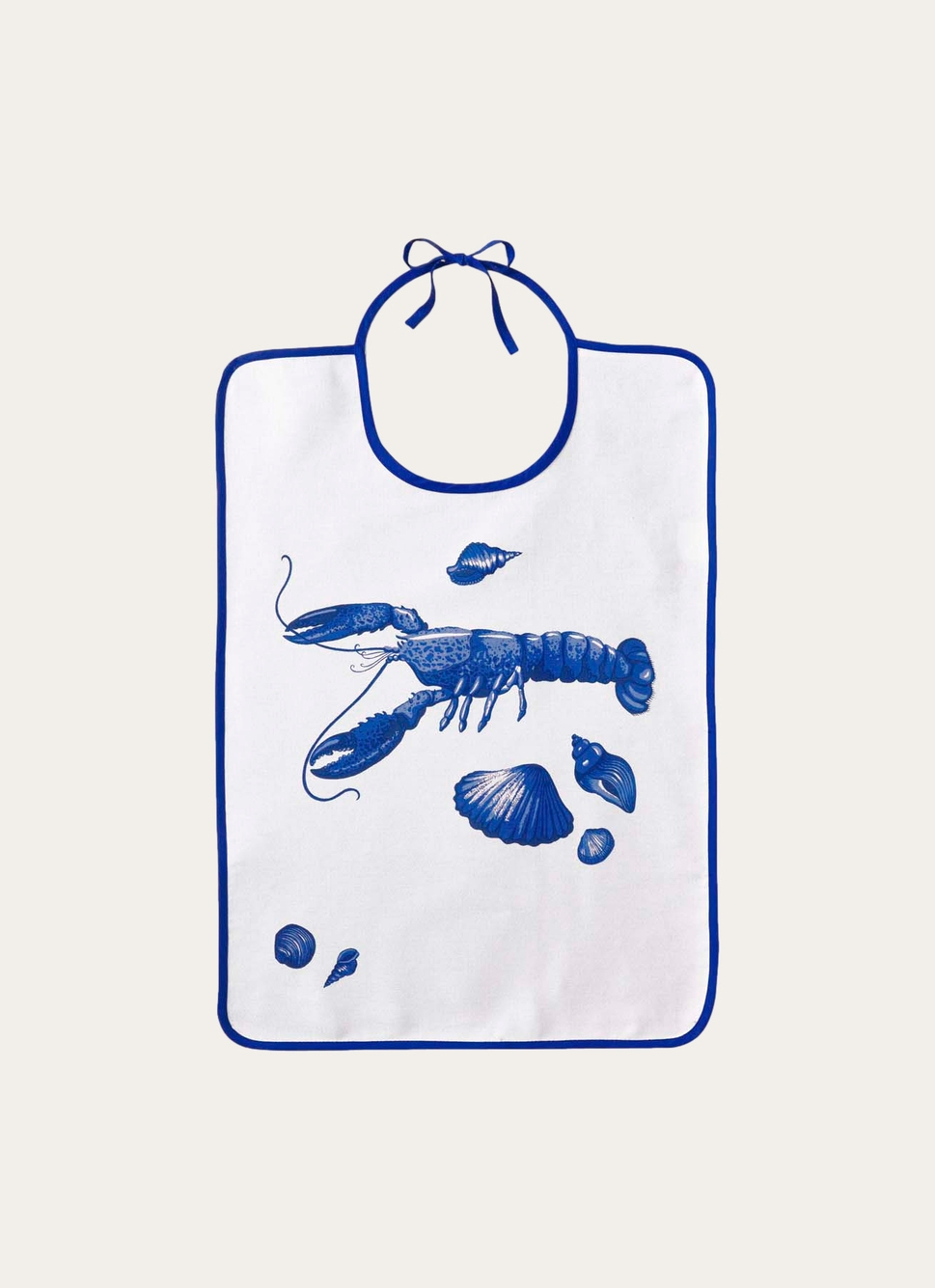 BAVOIR HOMARD EN COTON BLEU