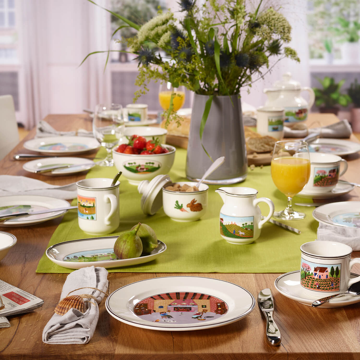Design Naif Salad/ Dessert Plate - Multi-colored, 8.3'', Premium Porcelain