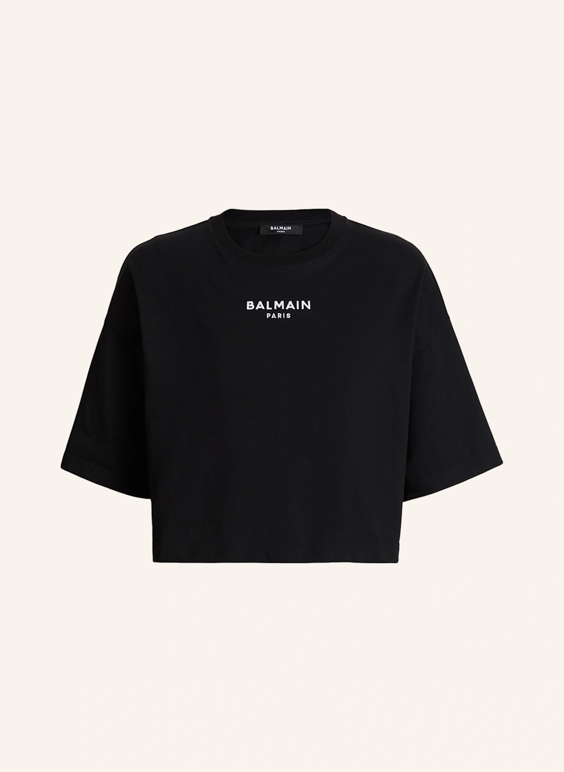 BALMAIN Besticktes Balmain Paris T-Shirt