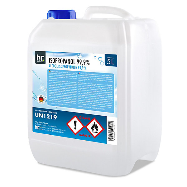 Isopropanol 99,9% 2 x 5 L - Alcool Ispopropylique Pour Nettoyer Et Dégraisser - Solvant Puissant - Polyvalent