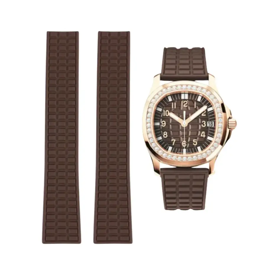 Patek Philippe – Aquanaut –  Rubber Strap – Straight – Brown