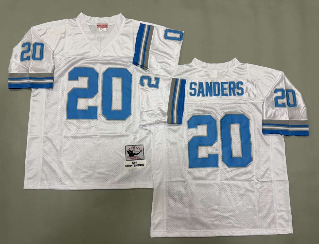 Barry Sanders Detroit Lions Authentic Throwback Retired Player Jersey
