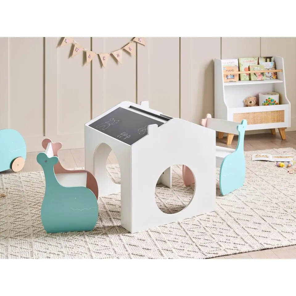 WOOLI - Kindertafel met stoelen set - Meerkleurig - MDF