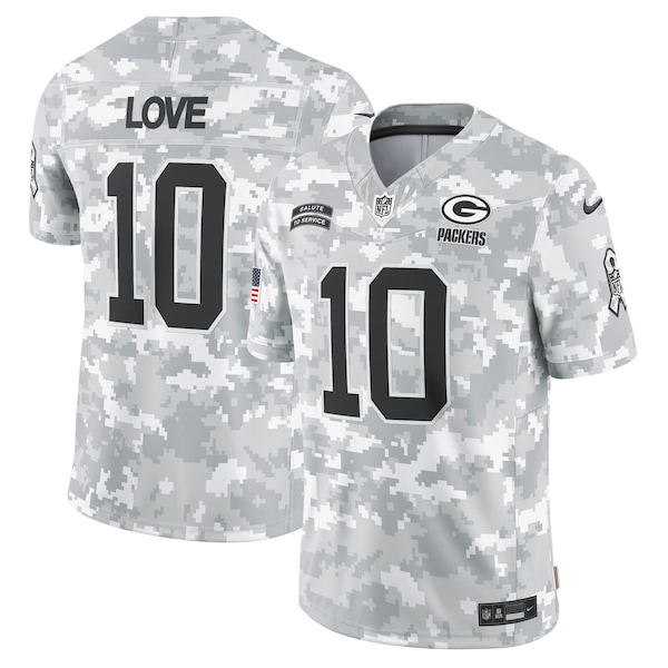 Jordan Love Green Bay Packers Nike 2024 Salute to Service Limited Jersey - Arctic Camo