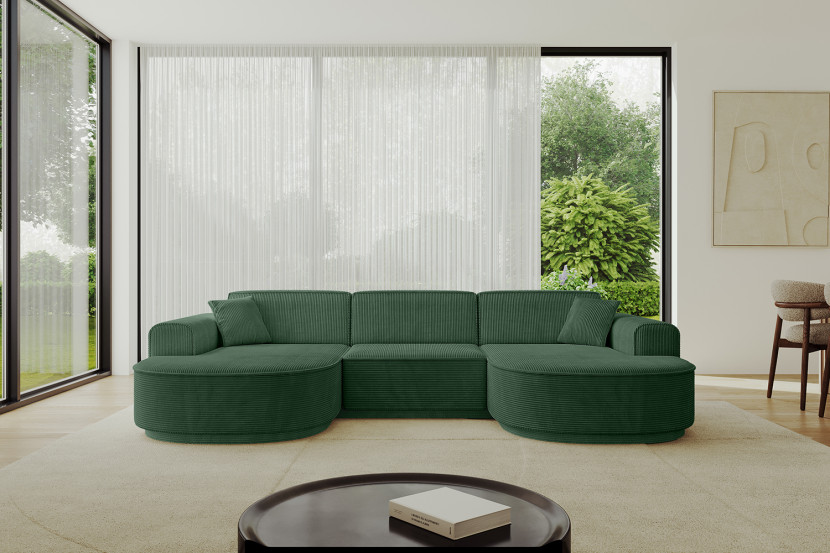 Narożnik uniwersalny bez funkcji spania MARI-U1-v3 303x171x83 cm Zielony