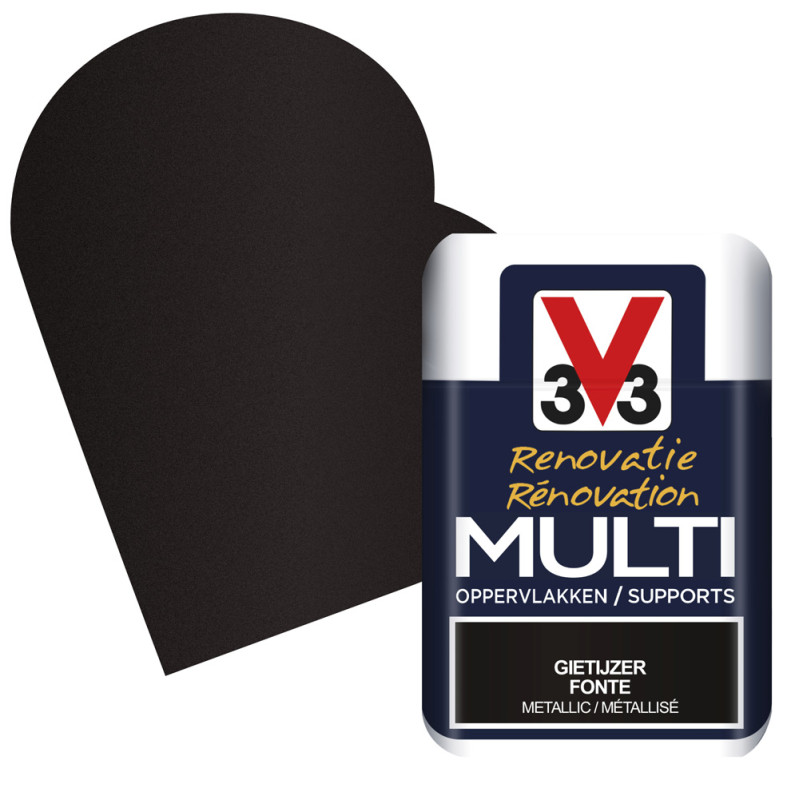 Peinture de rénovation multi-supports Fonte métallisé 75 ml V33