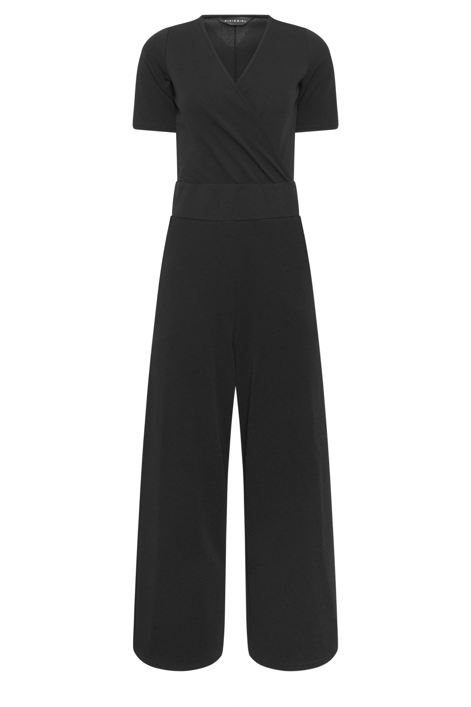 PixieGirl Petite Short Sleeve Wide Leg Jumpsuit
