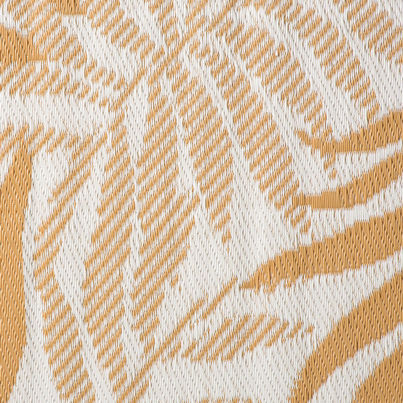 Buitenkleed leaves - geel - 160x230 cm