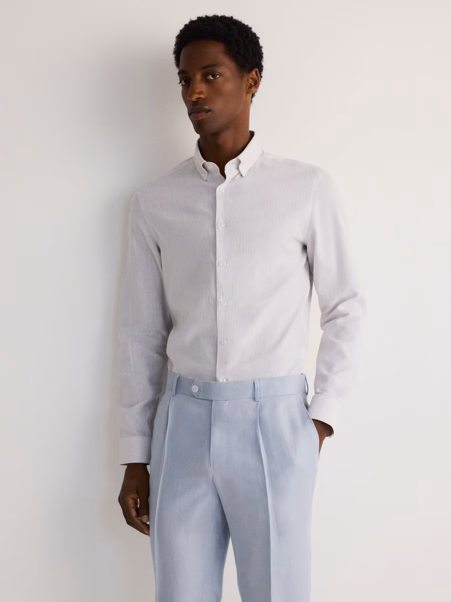 Suit Trousers With Linen Blend