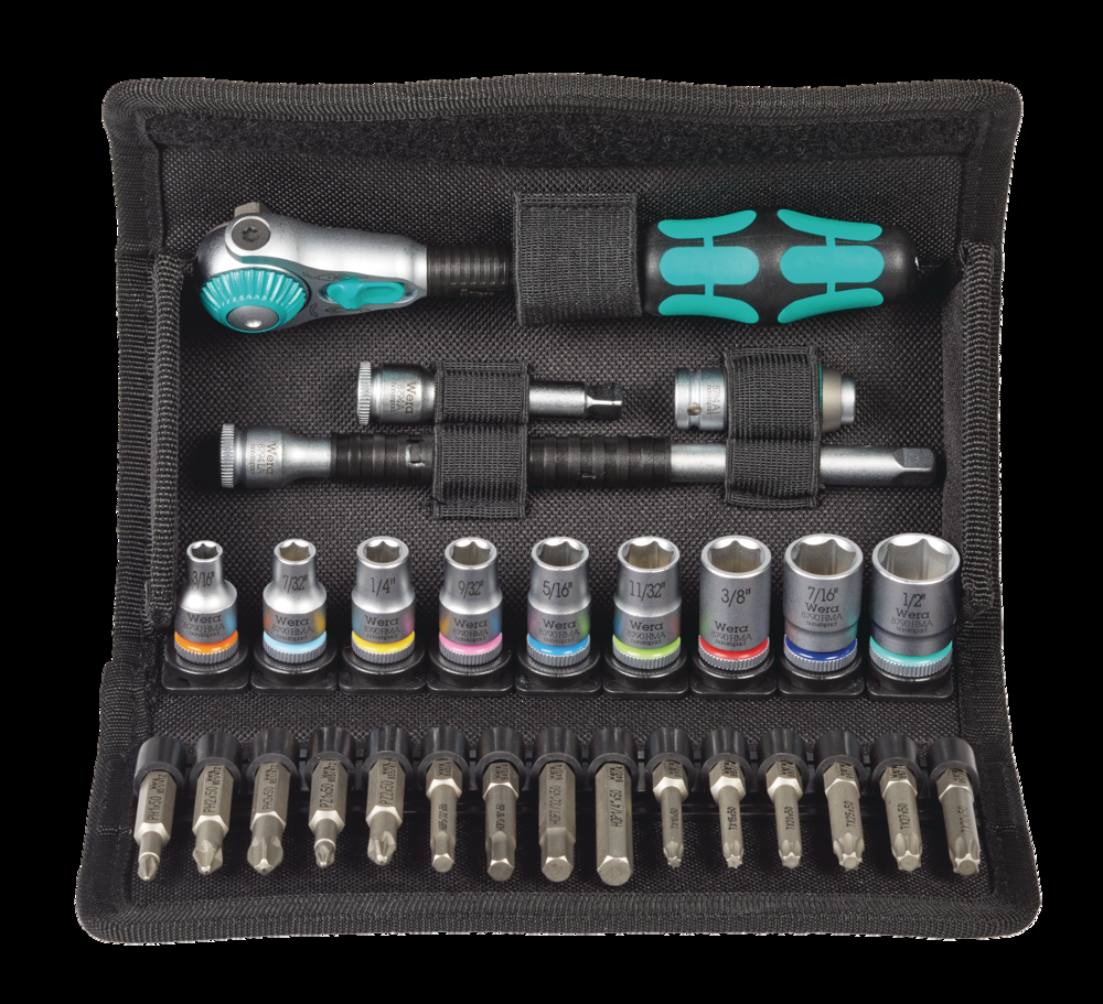 Wera 1/4-in Drive Socket Set, SAE, 28-pc