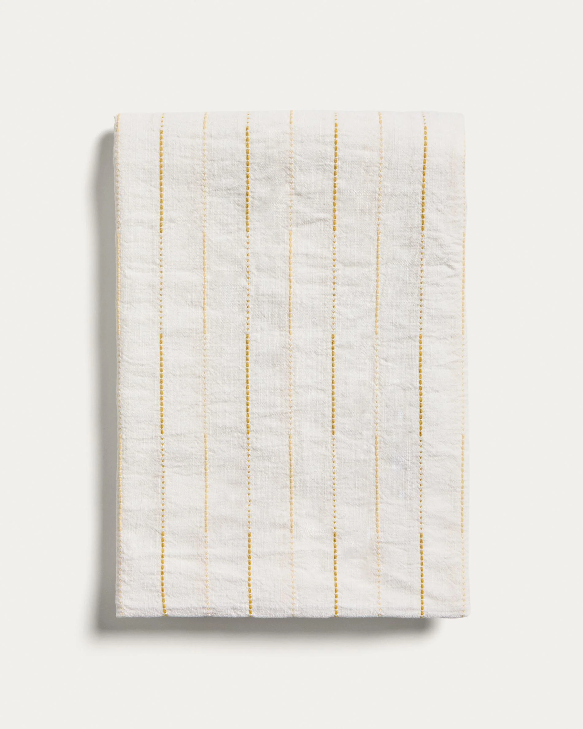 Anila yellow cotton jacquard tablecloth 170 x 170cm
