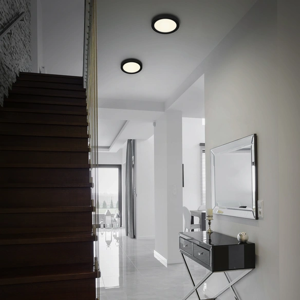 LED-Deckenleuchte »FIRE BLACK«, ø: 22,5 cm, 16,5 W, 230 V