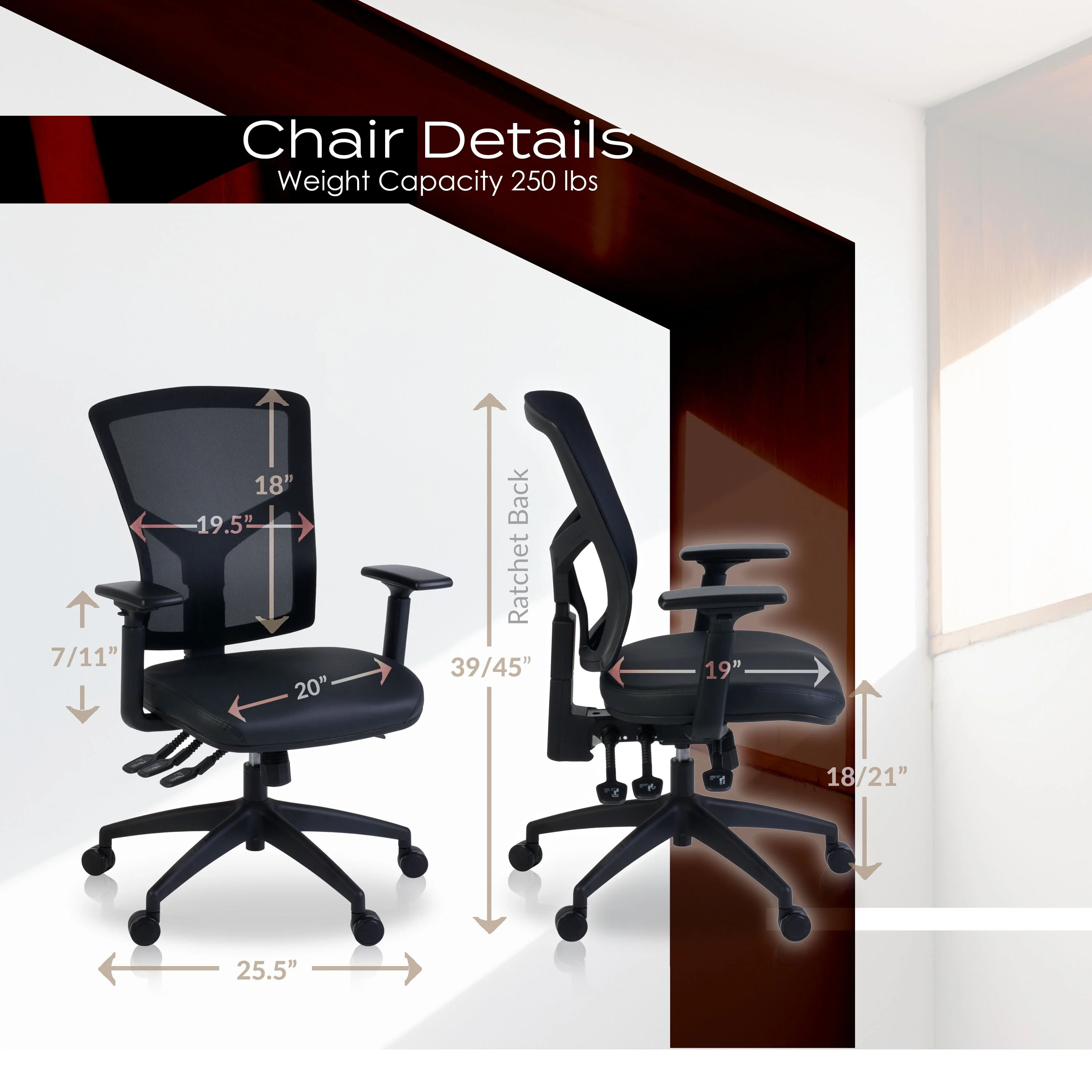 Regency Cosmo Ergonomic Mesh High-Back Multi-Function 3-Paddle Task Chair