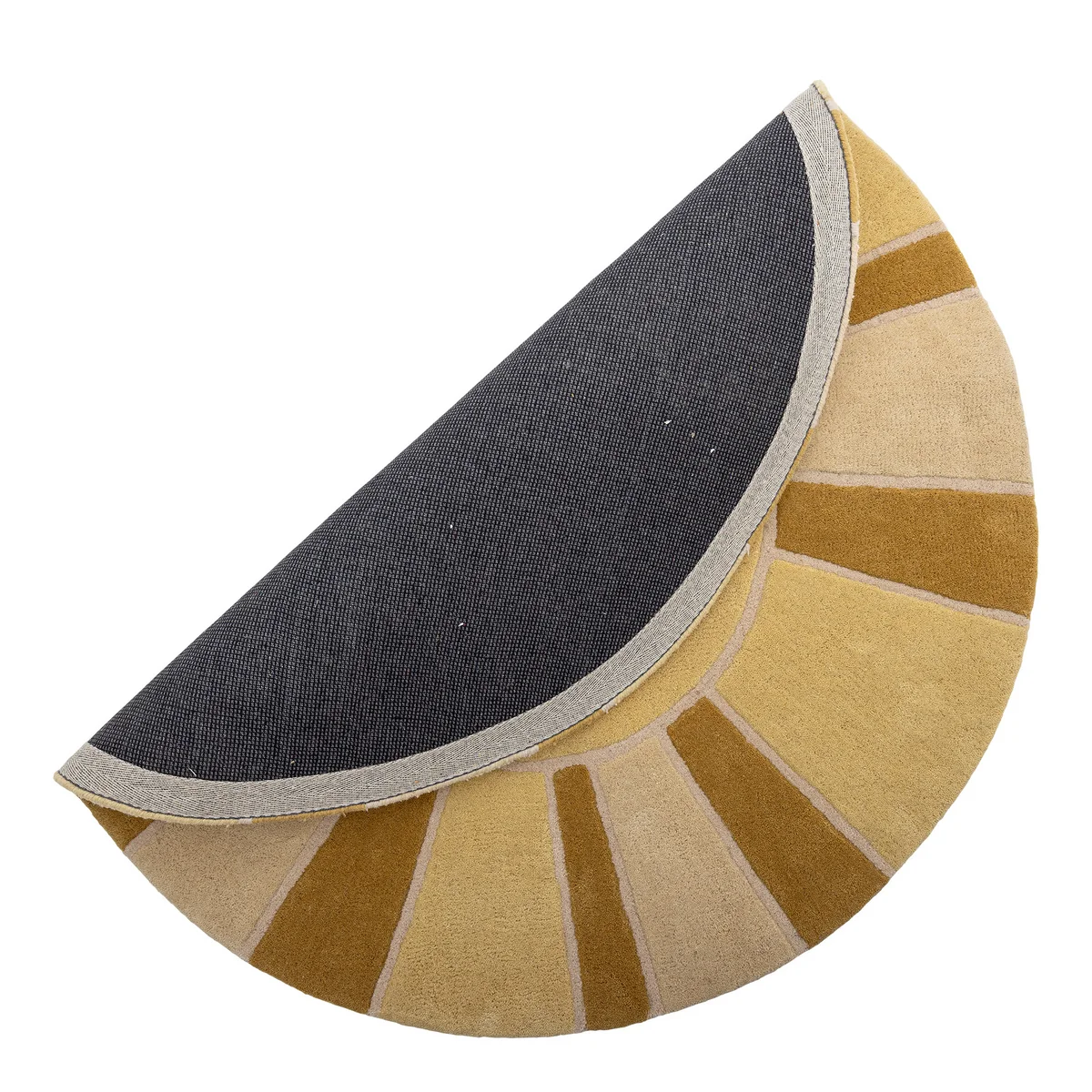 Bloomingville Mini - Sun Teppich, Ø 110 cm, gelb
