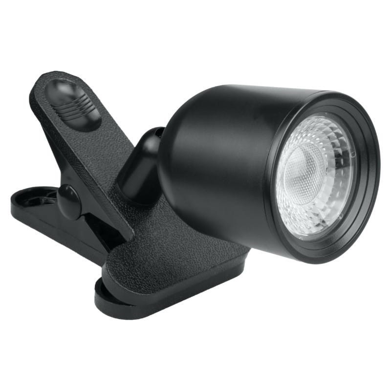 Lampka biurkowa z klipsemczarna LED 4W Neutralna biel wys:18,5cm DPM