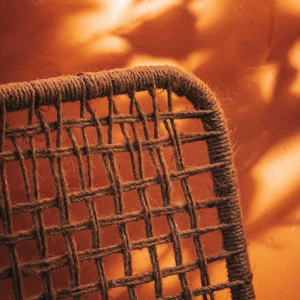 Cadeira juta cinza 50x60x80cm TULUM