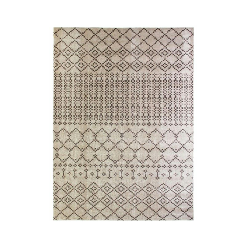 BROCANTE - Tapis pour intérieur-extérieur motif berbère sable 120x170