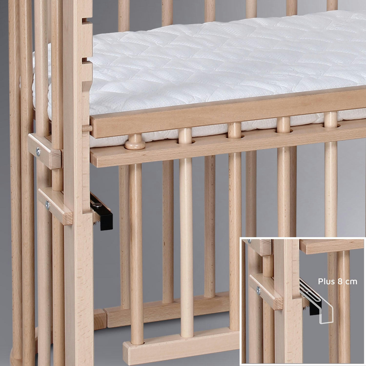 - Grand Lit berceau Cododo en Bois Naturel avec matelas - Maxi Comfort +