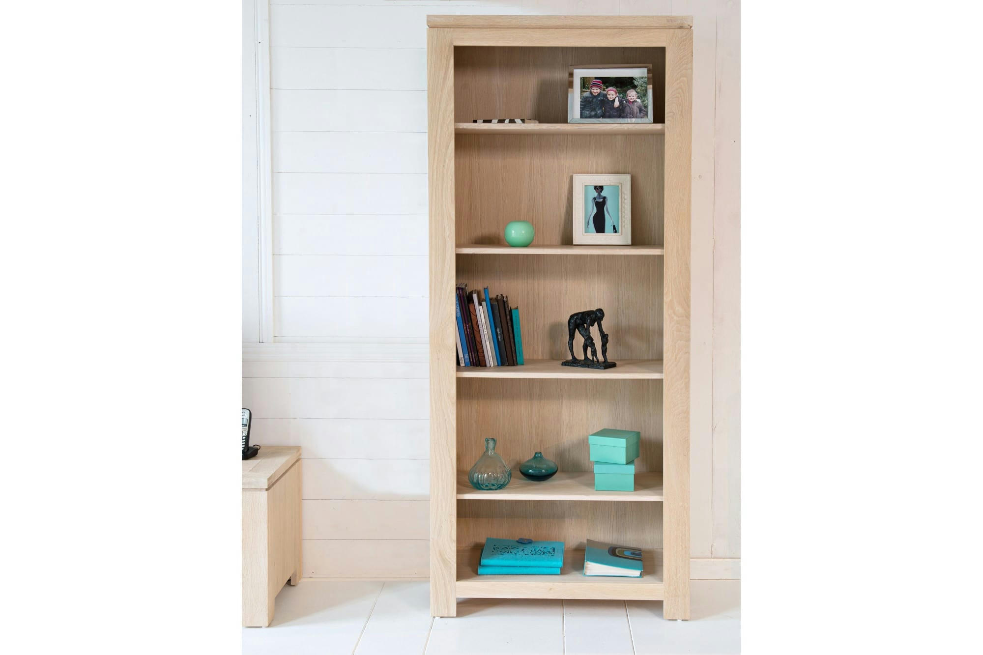 BOSTON - Bibliothèque moderne en chêne blanchi