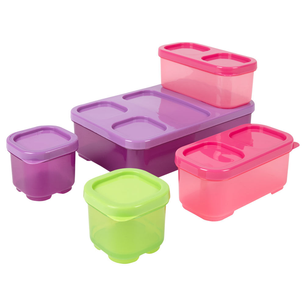 BoÎte alimentaire multicolore x5