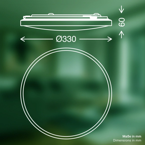 Leuchte, LED Deckenleuchte, 15 W, matt-nickel