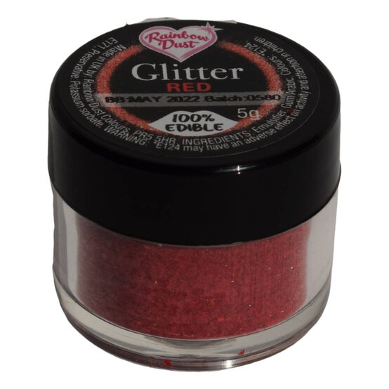 Rainbow Dust Red Edible Glitter 5g