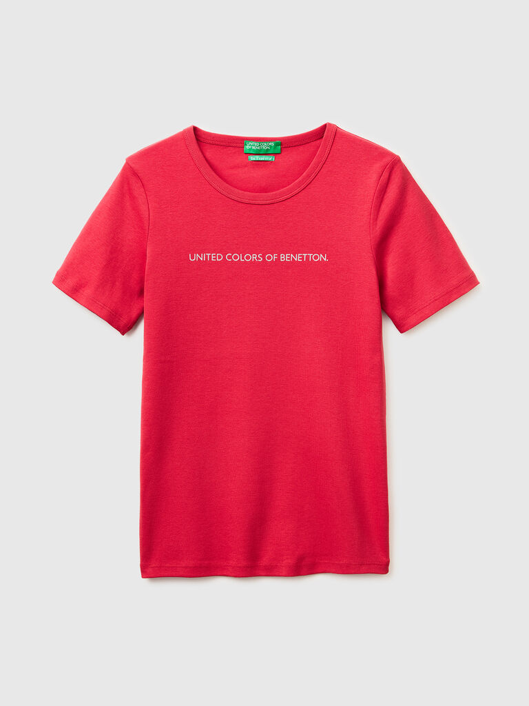 Short sleeve t-shirt with glitter logo