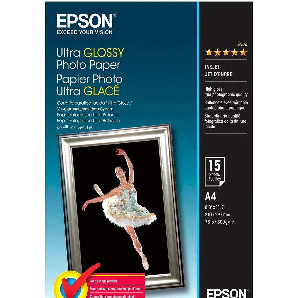 Epson Ultra Glossy A4 15 Sheets photo paper 300gr