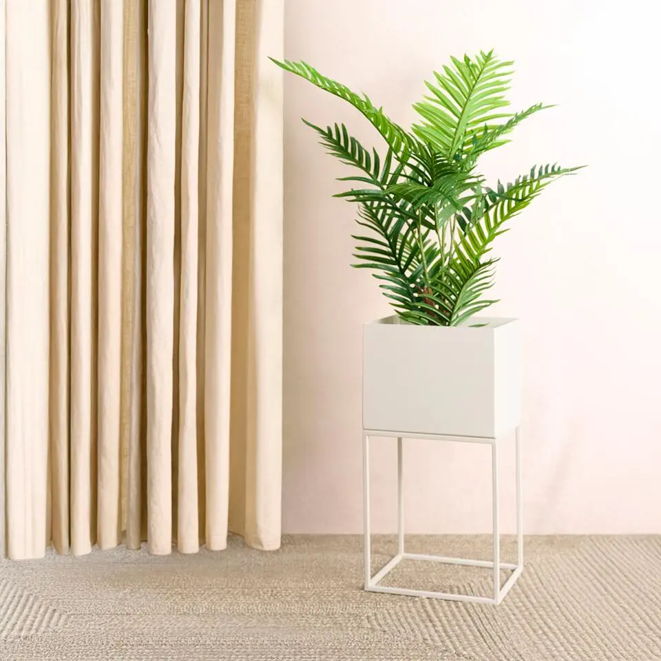 Lisomme Xam staande metalen plantenbak zand - 28 x 55 cm