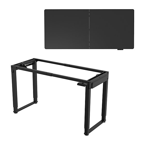 Bureau électrique à hauteur réglable Kirkkonummi 180 x 80 cm noir pro.tec
