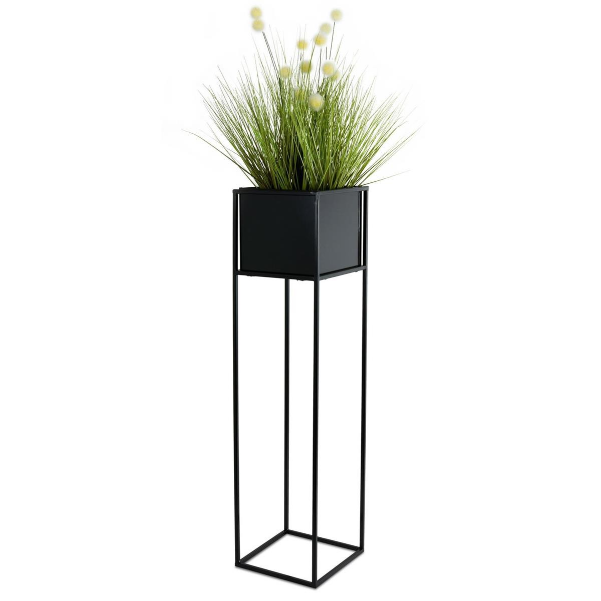 Nowoczesny kwietnik stojak czarny 90 cm LOFT