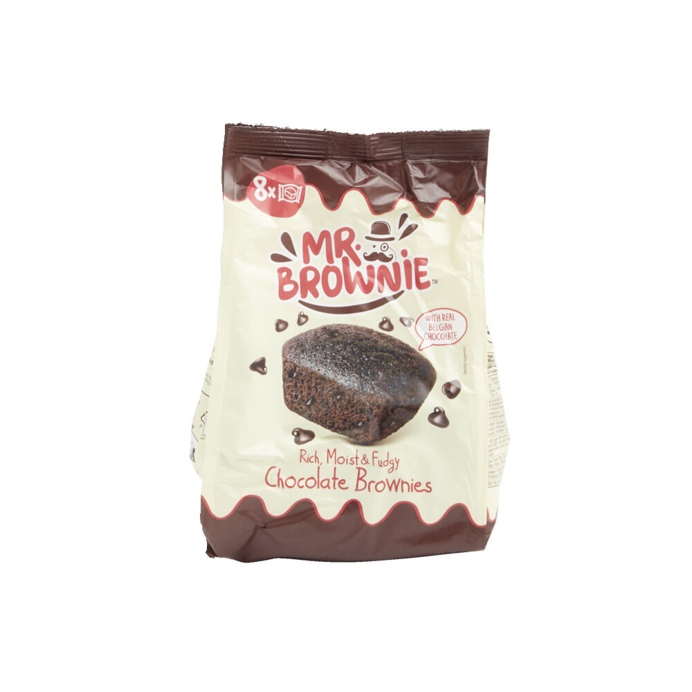 Lot de 8 sachets individuels Mr. Brownie chocolat belge 200g