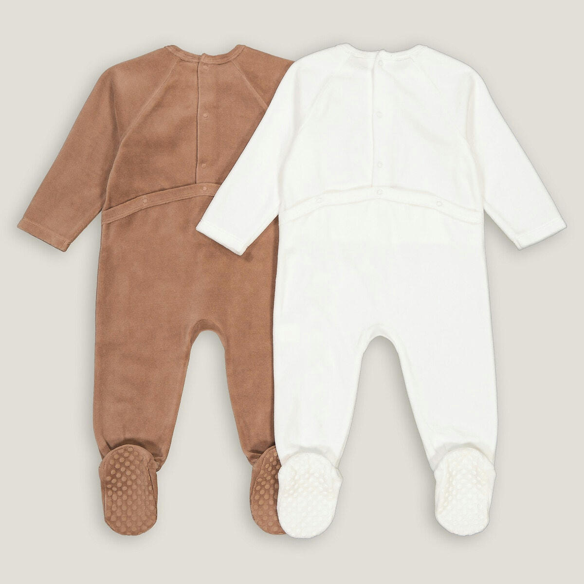 Lot de 2 pyjamas en velours motif ourson