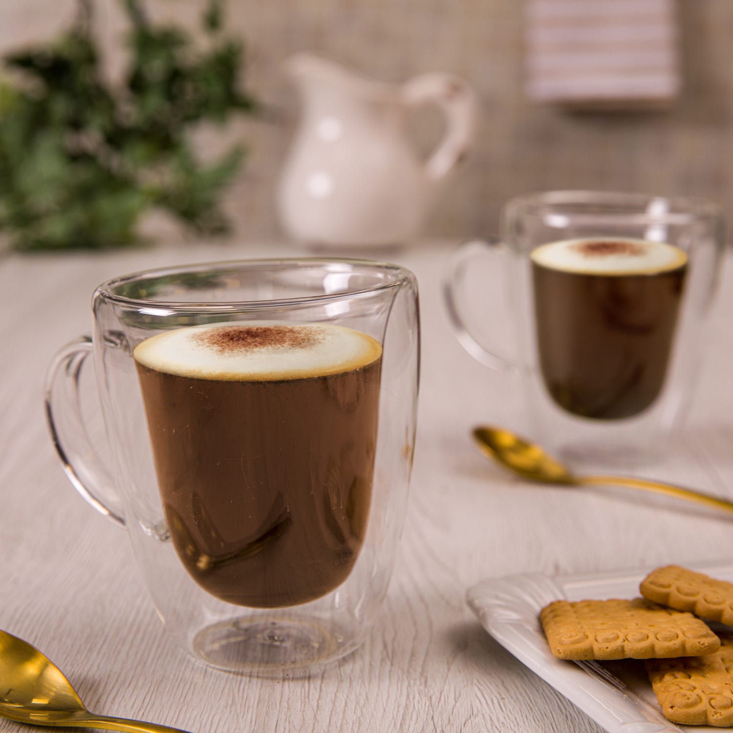 Set 2 mug 260 ml in vetro borosilicato