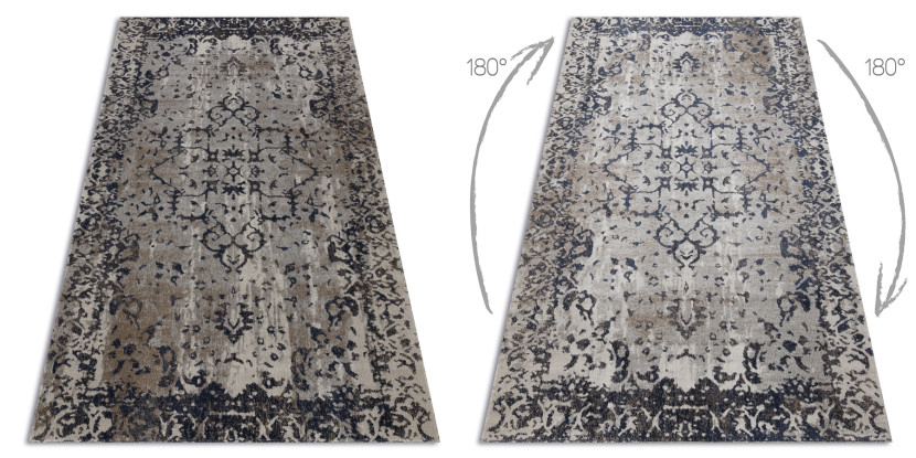 Dywan nowoczesny MUNDO E0681 ornament, ramka vintage outdoor 80x150 cm