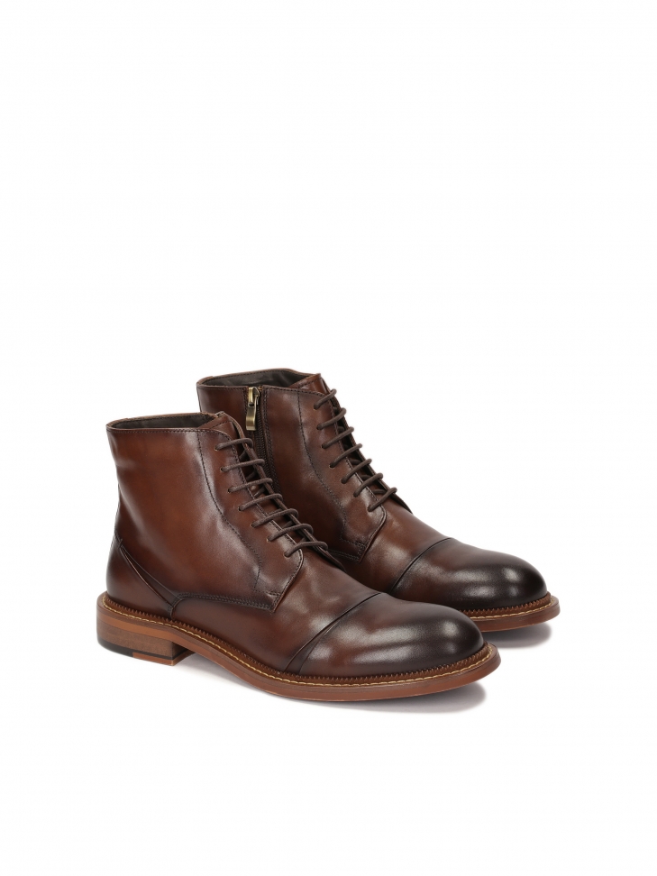 Brown men's boots with high upper