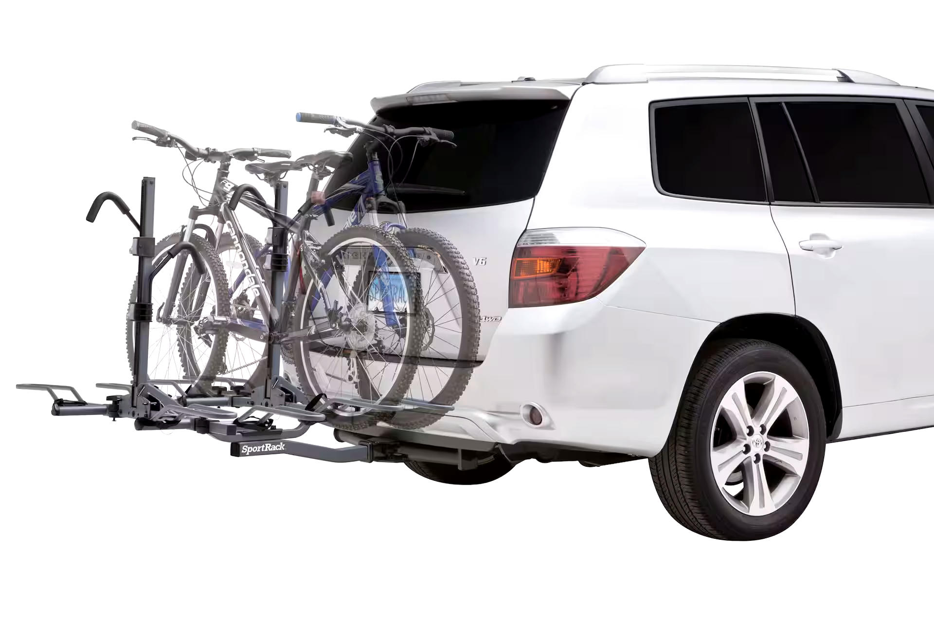 SportRack SR2902LR Crest Deluxe 4-Bike Lock & Tilt Platform Hitch Mount Bike Rack, Fits 2-in Receiver, Granite Grey
