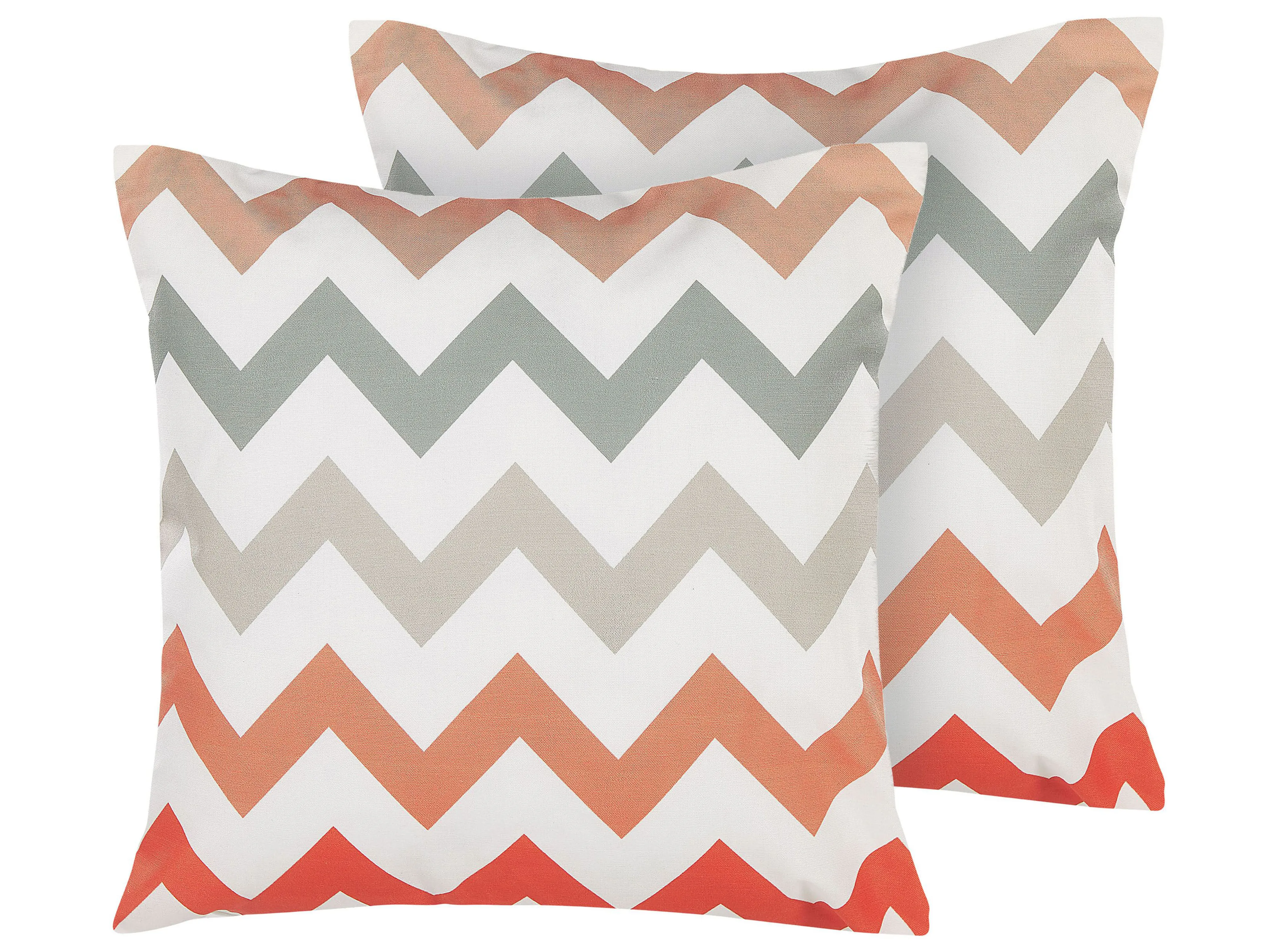 Set of 2 Outdoor Cushions LAGARO Chevron Pattern 45 x 45 cm Multicolour