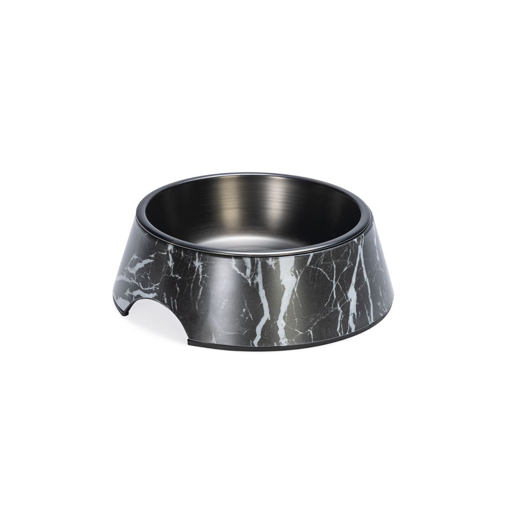 Designed by Lotte Marble Melamine Feeding Bowl - Black