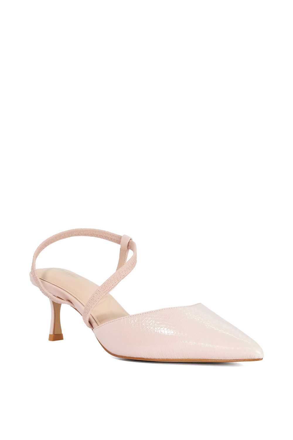 Dune London Wide Fit 'Charming' Leather Court Shoes