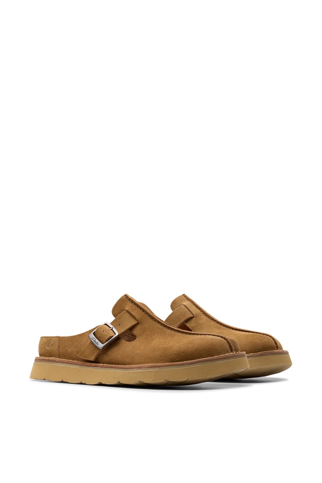 Clarks Solsbury Mule Suede Slip-On Cola