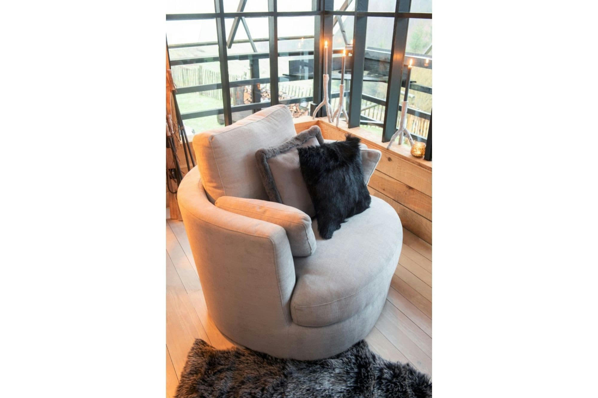 ANGEL - Fauteuil pivotant à 360° en tissu