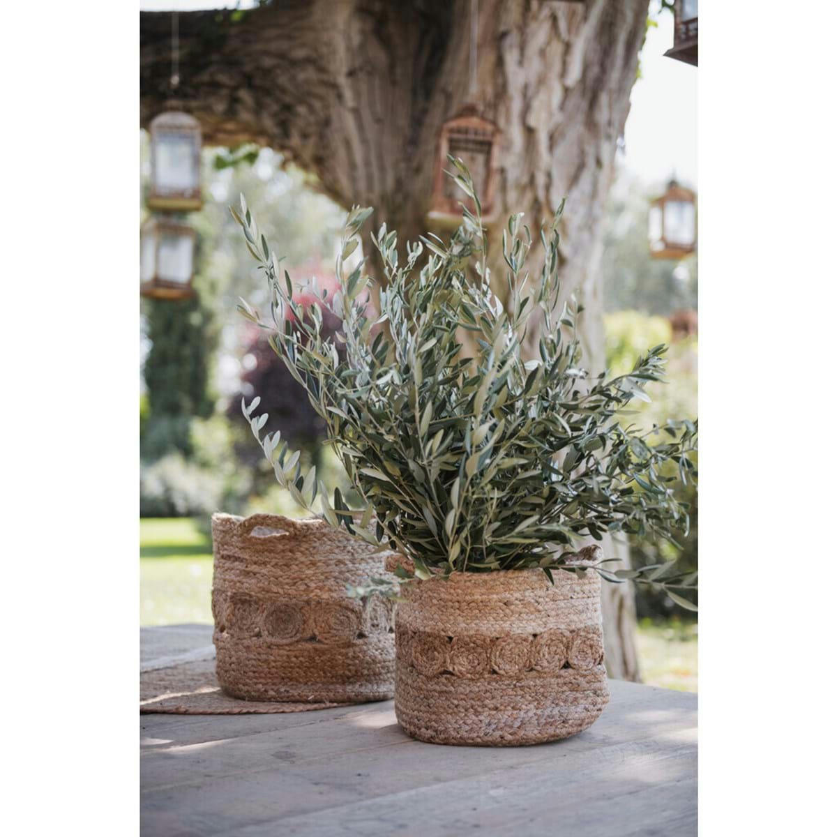 - Lot 2 Paniers en jute naturel