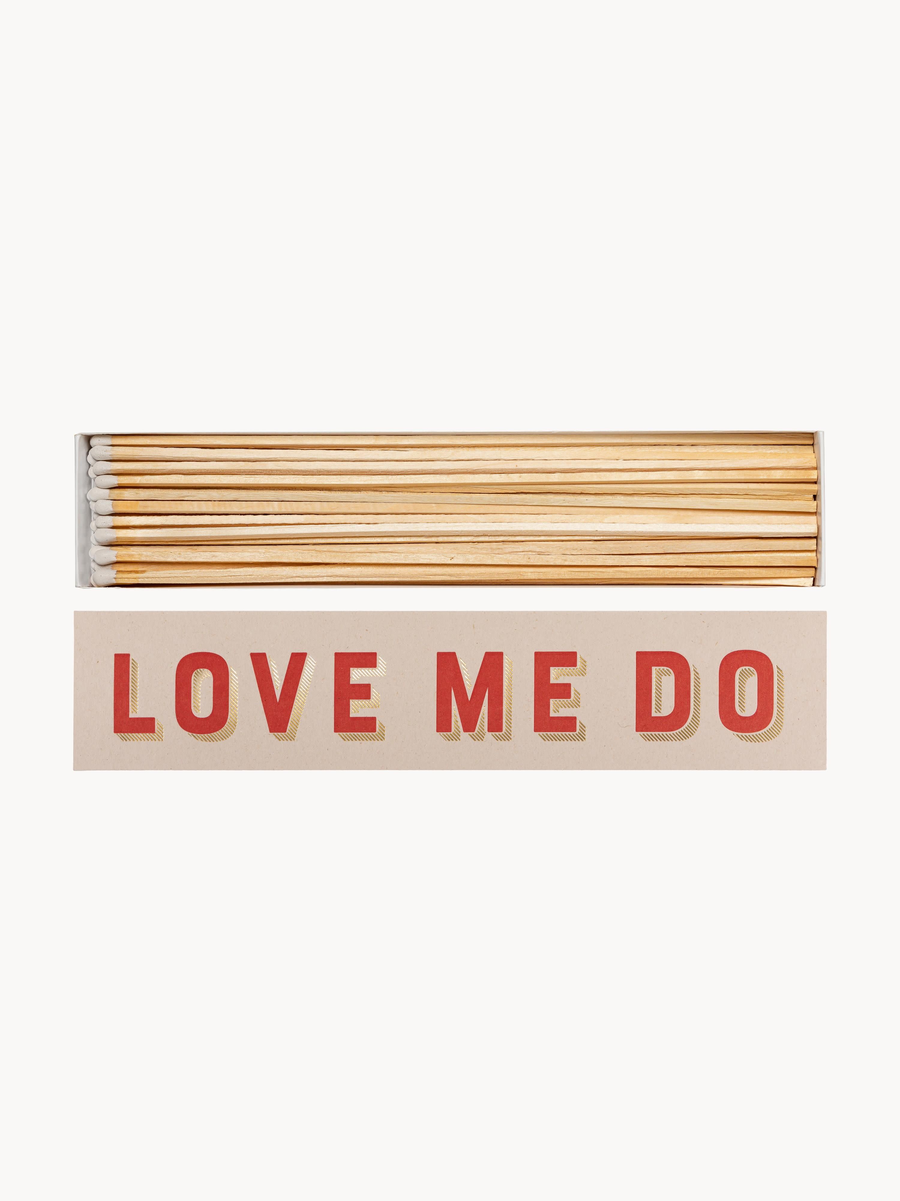 Design Streichholzschachtel Love Me Do